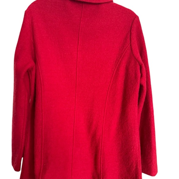Chico’s Women’s Boiled Wool Red Coat - Picture 2 of 3